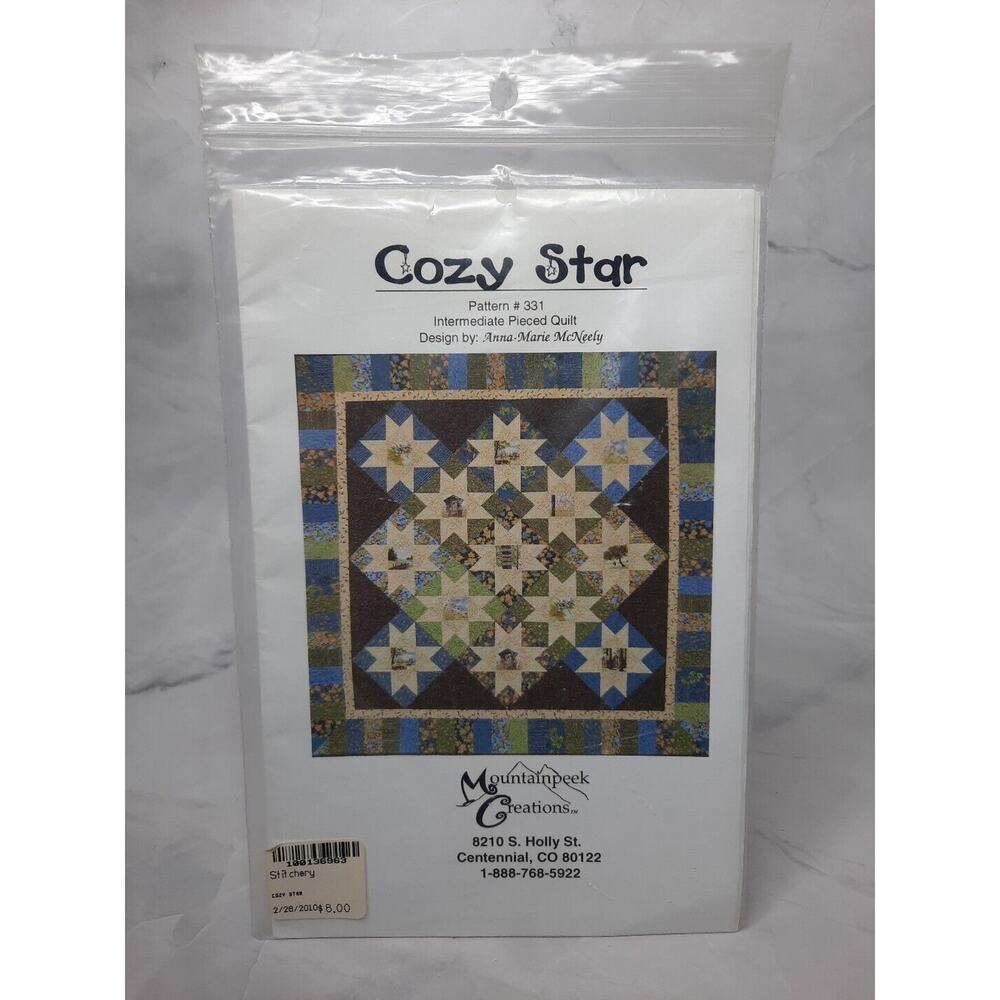 2009 Mountainpeek Pieced Quilt Pattern Cozy Star